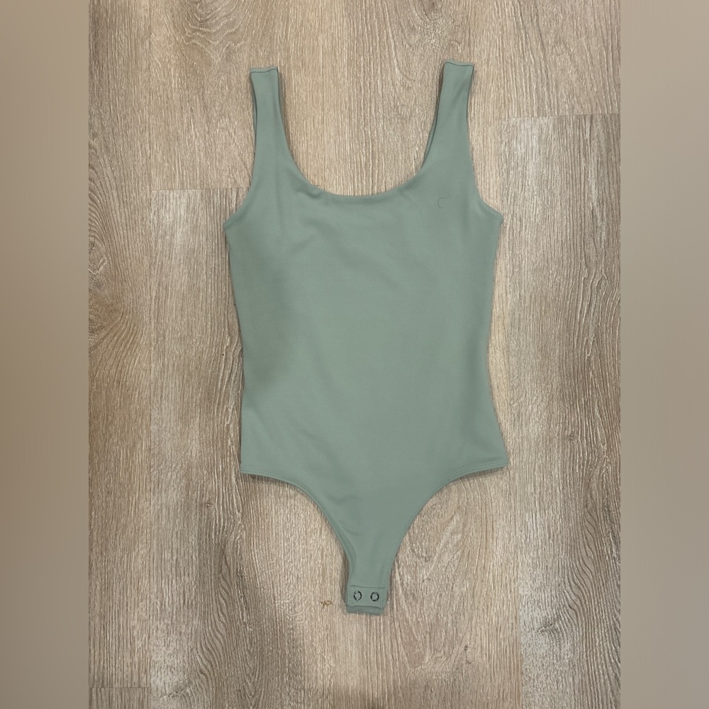 Express Sage Green Thong Bodysuit
